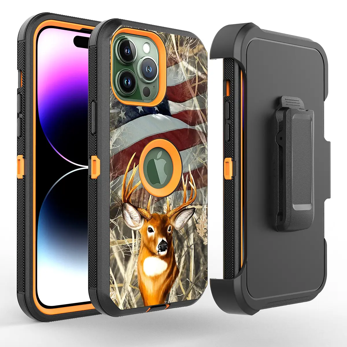 Neues Design Hochleistungs-Handy-Schutzhülle für iPhone 11 12 13 Pro Max Defender-Serie Handy hülle Rückseite