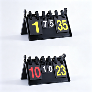 Tableau de score de football portable, pliable, léger et durable avec chiffres rouges et blancs, style classique, design solide - Product Image 6