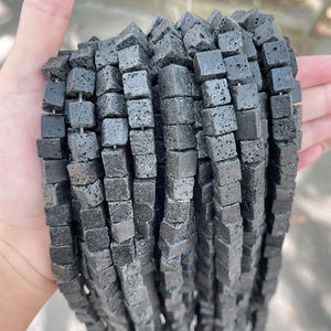 JD драгоценные камни оптом 4 мм 8 мм 10 мм 12 мм натуральный вулканический камень квадратной формы бусины идеально подходят для изготовления ювелирных изделий - Product Image 5