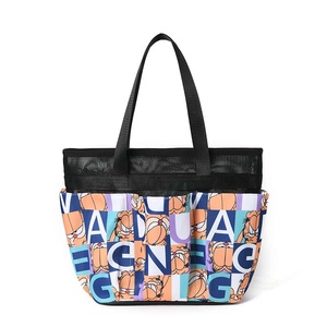 Sac fourre-tout en polyester à imprimé dessin animé, imperméable, forme carrée, usage quotidien, poignée souple, en gros - Product Image 5