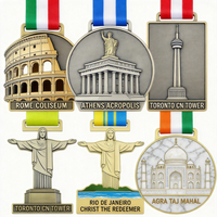 Médaille commémorative de monument urbain, conception personnalisée, écologique, impression UV, métal gaufré 3D, souvenir pour événements et cadeaux
