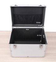 Mallette de transport portable en aluminium, mallette rigide de transport, avec serrure de siège unique, vente en gros,