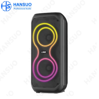 Dual 4 Inch Powered Bass Karaoke Boomboxes USB Communication HI-Fi DJ Box Woofer Portable Subwoofer Speaker FM Radio Harga Murah