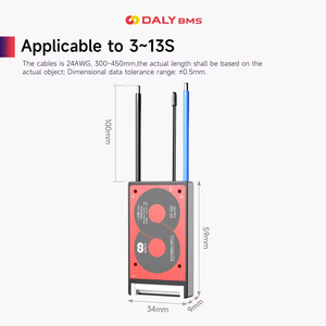 Daly G Tipo Li-ion Lifepo4 BMS para Vehículo Eléctrico 2W, 12V, 8S, 24V, 12S, 12S, 36V, 13S, 48V, 3S-13S, 12V-48V, 15A, 20A, E bicicleta BMS - Product Image 2