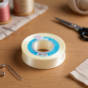 Il nastro in raso da 2,5 cm, 25 iarde, colore crema, per lavori artigianali e cucito - Product Image 2