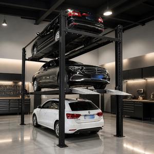 Sistema Automático de Elevación de Autos de Tres Niveles, Elevador Hidráulico de Cuatro Postes para Vehículos, para Garajes Residenciales y Comerciales - Product Image 1