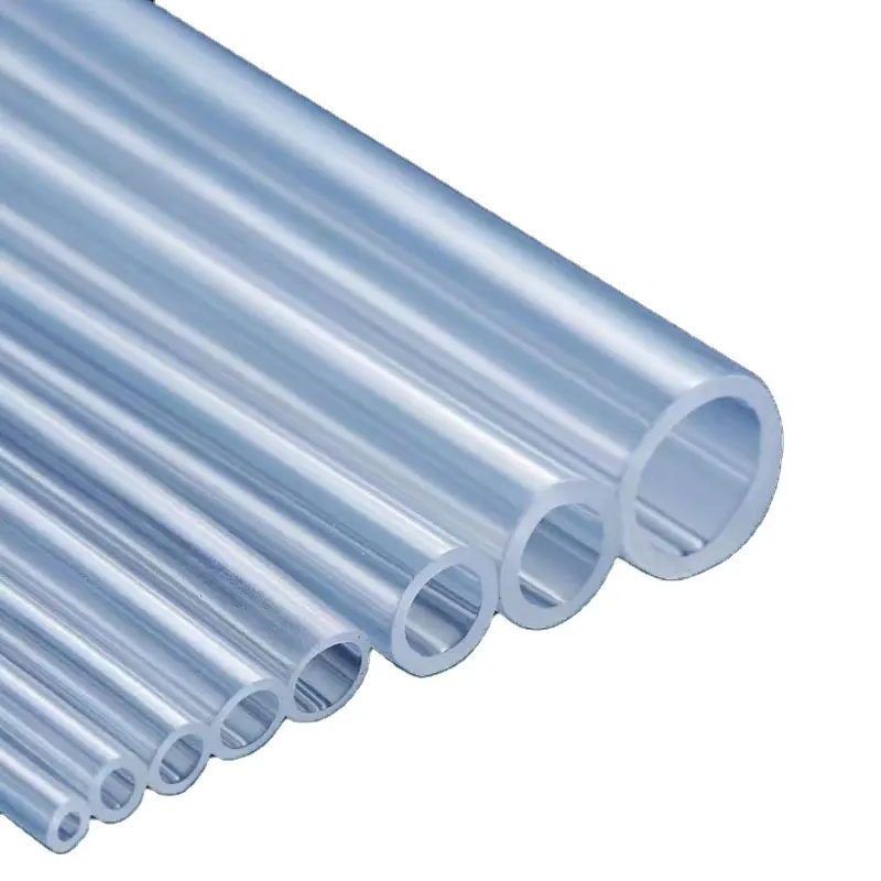 Good price transparent food grade large diameter 4*8mm aquarium led thin wall soft clear gel tubing silicone rubber tube