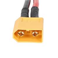 Connecteur mâle XT60 avec câble de 10 cm en silicone 14AWG, fils étamés, borne étamée, adaptateur de connexion de batterie