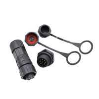 AHUA Fiche électrique de signal à 8 broches M12 circulaire en plastique mâle montée sur panneau vers prise femelle Connecteur de câble d'assemblage Prise IP68