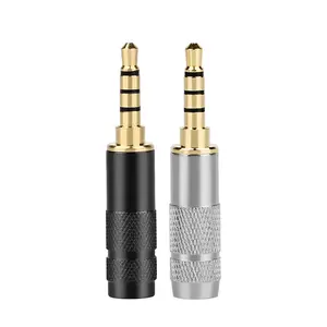 High-end 3.5MM Stereo altın kaplama kulaklık fişi ses kablosu terminali Jack DIY