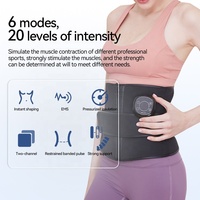 Ceinture de massage vibrante rechargeable masseur électrique de ventre de soulagement de douleur de période flexible pour la perte de poids menstruelle