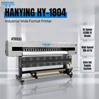 HY-1804 Nueva Impresora de Alta Velocidad Totalmente Automática de 1.8m con 4 Cabezales Eco Solventes para I3200 para Impresión de Vinilos Adhesivos y Pancartas Flexibles