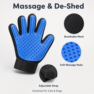 Gant innovant et respirant pour le démêlage des poils d'animaux, adapté aux poils longs et courts, avec sangle réglable pour un toilettage et un massage doux - Product Image 3