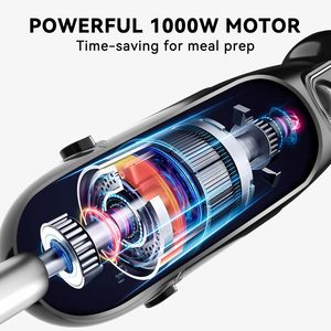 Batidora de Mano Comercial de 1000W, Eléctrica, de Plástico, Portátil, de Inmersión, para Hacer Jabón, Uso Doméstico, 5+ Velocidades, Multifuncional - Product Image 3