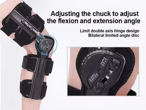 Genouillère orthopédique <span class=keywords><strong>articulée</strong></span> respirante Maxbrace, réglable pour adultes et enfants, soutien de réadaptation, protection professionnelle - Product Image 3
