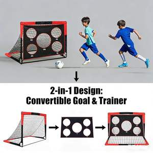 But de football 2 en 1, cible de tir, poteaux en fibre de verre épaissis, un outil magique pour l'entraînement <span class=keywords><strong>au</strong></span> football des enfants et - Product Image 3