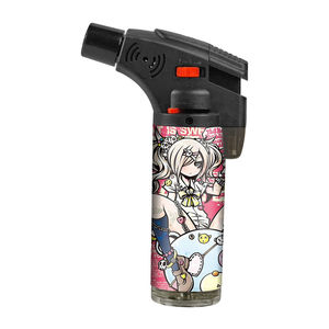 Unique Portable <b>Cheap</b> Windproof Vintage Custom Logo Jet Slant Plastic Torch Lighter for Business Gifts and Wholesale - Product Image 3