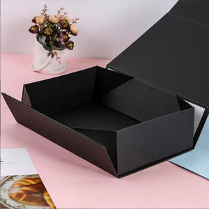 Boîte pliante en papier <span class=keywords><strong>noir</strong></span> <span class=keywords><strong>mat</strong></span> de luxe personnalisée de haute qualité, très vendue, avec couvercle magnétique, boîte cadeau pliante magnétique - Product Image 4