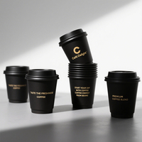 Gobelets à café en papier kraft à double paroi personnalisés de 12 oz, fabriqués en Chine, avec des matériaux recyclés, compostables, impression de logo