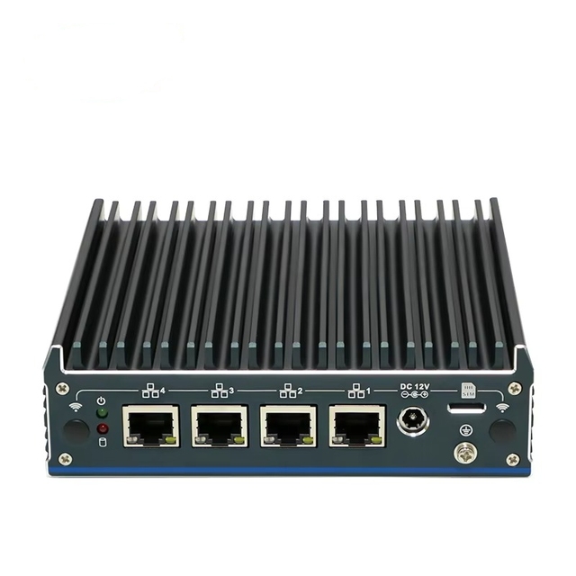 Intel J4125 NUC Mini Pc Fanless Mini Desktop Computer With 4*2.5G LAN Pfsense Firewall Router Network Security Hardware