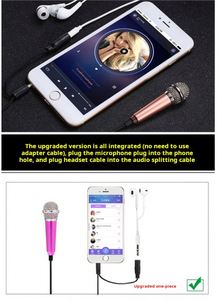 Microphone et écouteurs intégrés pour mini-téléphone portable, gadget USB promotionnel universel pour le karaoké - Product Image 2