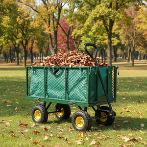Chariot de jardin en acier, chariot de jardin Jumbo en acier, chariot de jardin en acier à mailles, adapté aux patios et aux cours arrière - Product Image 1