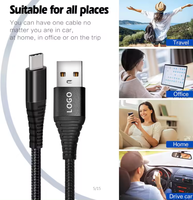 Câble de charge rapide magnétique USB Type-C 3-en-1 PD 60W/100W 3A pour ordinateur, lecteur de codes-barres et plus