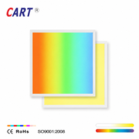 Plafonnier LED 6060 36W RGB+CCT rétroéclairé, 16 millions de couleurs, contrôle intelligent par application 2.4G, haute efficacité, pour la maison et les fêtes