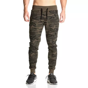 Pantalons de jogging camouflage personnalisés pour hommes, taille plus, en coton, avec logo brodé - Product Image 1