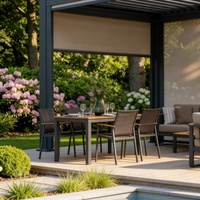 Gazebo en aluminium résistant aux intempéries et écologique, pavillon métallique de grande taille pour les activités de plein air