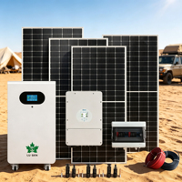Kit complet de stockage d'énergie solaire hybride domestique : panneaux solaires, onduleur MPPT, batterie LiFePO4 sur roues, réseau résidentiel