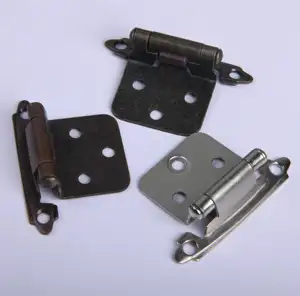 Cabinet Door Self-Closing American Hinge Copper Plating Gate Hinges For Double Swing Door