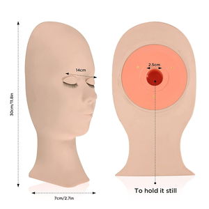 VEYES Paquete al por mayor de maquillaje, suministros <span class=keywords><strong>para</strong></span> extensiones de pestañas, cabeza de maniquí dorada con párpados de repuesto - Product Image 4