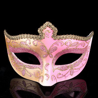 Masque pour les yeux en dentelle dorée sexy pour femmes et filles, pour bal costumé / bal masqué / Halloween