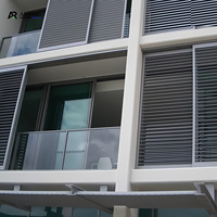 Stores verticaux motorisés en alliage d'aluminium pour balcon résidentiel, écoresponsables, anti-UV, modernes, pour fenêtres extérieures