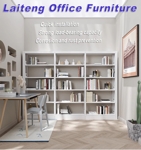 Giá sách đứng tự do 5 tầng bằng thép thiết kế hiện đại, bền chắc, có hai mặt kệ kim loại, dùng cho trường học, thư viện, phòng ngủ, văn phòng - Product Image 5