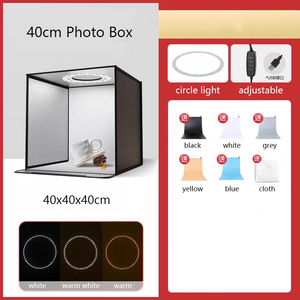 40cm/60cm bi-màu sắc LED cho Softbox gấp ảnh studio chụp Lều hộp Đèn Kit mềm nhiếp ảnh chiếu sáng Studio - Product Image 2