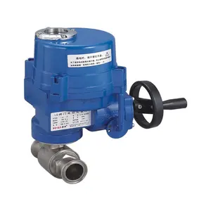 Electric sanitary ball valve with weld end connection (ON-OFF/modulating/local control/110VAC/220VAC/380VAC/440VAC/24VDC)