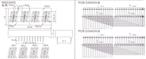 Pantalla Alfanumérica Económica <span class=keywords><strong>de</strong></span> 0.39 Pulgadas, 4 Dígitos, 16 Segmentos, Houkem-394D-A/BW, Aplicable a Relojes - Product Image 5