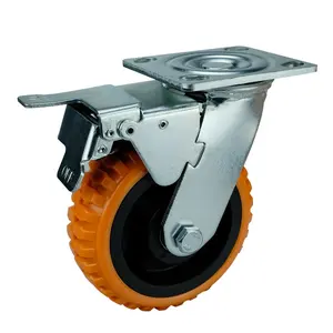 塑料芯PU材料工业用重型脚轮旋转轮