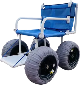 Lightweight Beach Wheelchair Portable Manual wheel chair with higher climbing wheels detachable sand chair