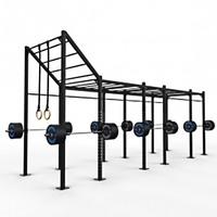 Plateforme de rangement CF Rig robuste et autoportante pour compétition multi-stations avec cible murale