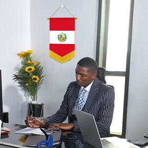 Wholesale Mini Pennant Car Flags 20x30cm Peru Wall Decor <b>Small</b> Ornaments Hanging Digital Printing Satin Material - Product Image 2