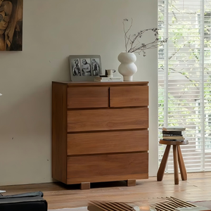 ตู้ลิ้นชักไม้สัก YG ห้าชั้น / ตู้ไม้เนื้อแข็งสไตล์วินเทจสำหรับห้องนอนและห้องนั่งเล่น รุ่น YG-009 - Product Image 2