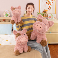 Boneka Babi Pink Mini Shaggy Lucu Kawaii Bulu Keriting Berkualitas Tinggi Hadiah Liburan