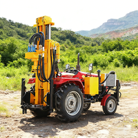 Foreuse rotative portative pour puits d'eau, 180 m, moteur diesel, profondeur de forage 200 m 300 m, pompe, moteur, boîte de vitesses, engrenage central
