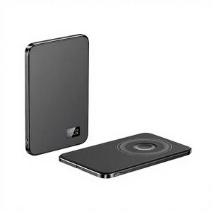 Batterie externe magnétique ultra-fine 15W avec charge sans fil, affichage LED portable, charge rapide, capacité 5000mAh 10000mAh - Product Image 4
