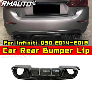 Lèvre de pare-chocs arrière en fibre de carbone véritable, séparateur de pare-chocs arrière pour Infiniti Q50 2014-2018, kit carrosserie, accessoires auto - Product Image 2