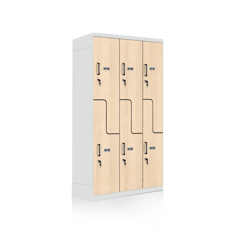 Шкафчик для хранения одежды в тренажерном зале, раздевалка, Z-образный металлический шкафчик, стальной школьный двухуровневый шкафчик