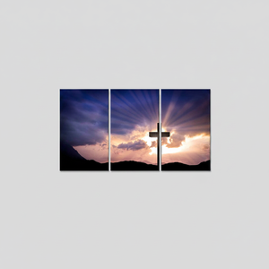 Sérénité sacrée : Œuvre d'art sur toile imprimée sur le thème religieux, LOT DE 3 TOILES - Product Image 2